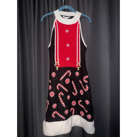 Ugly Christmas Sweater Dress Xmas Size Large - Picture 1 of 3